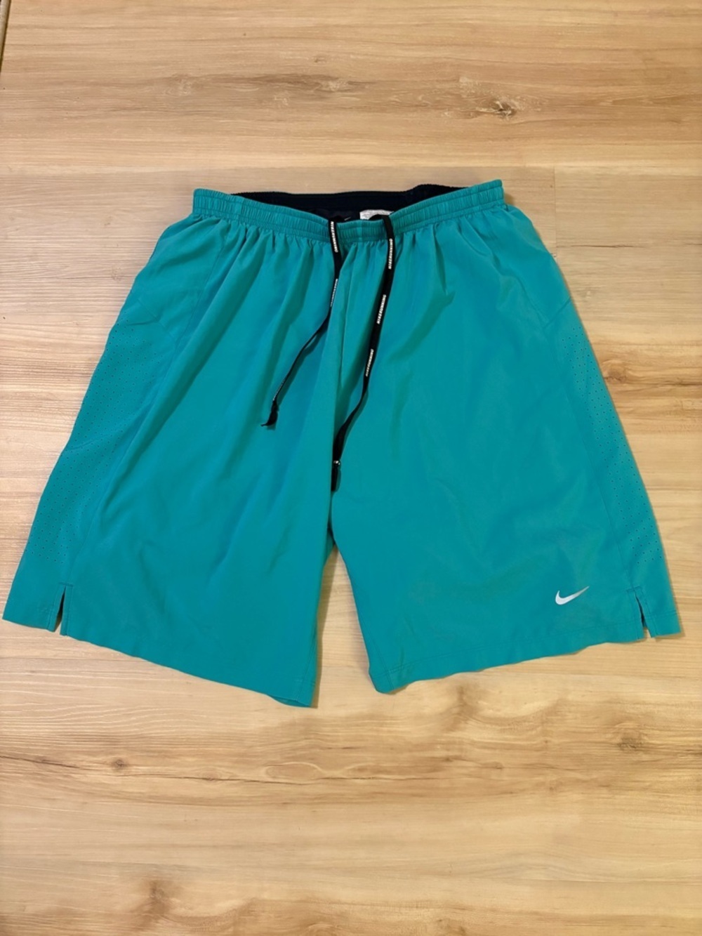 Nike Men’s Athletic Shorts Teal with Black Drawstring